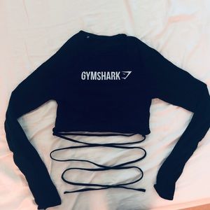 Gymshark long sleeved wrap crop top